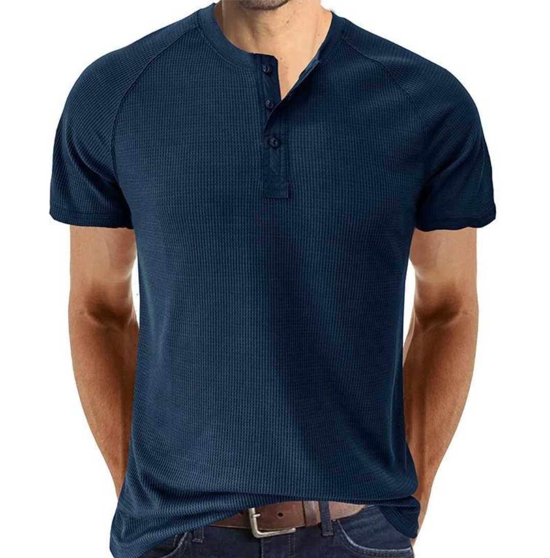 Hamish - Button-Placket Henley Shirt
