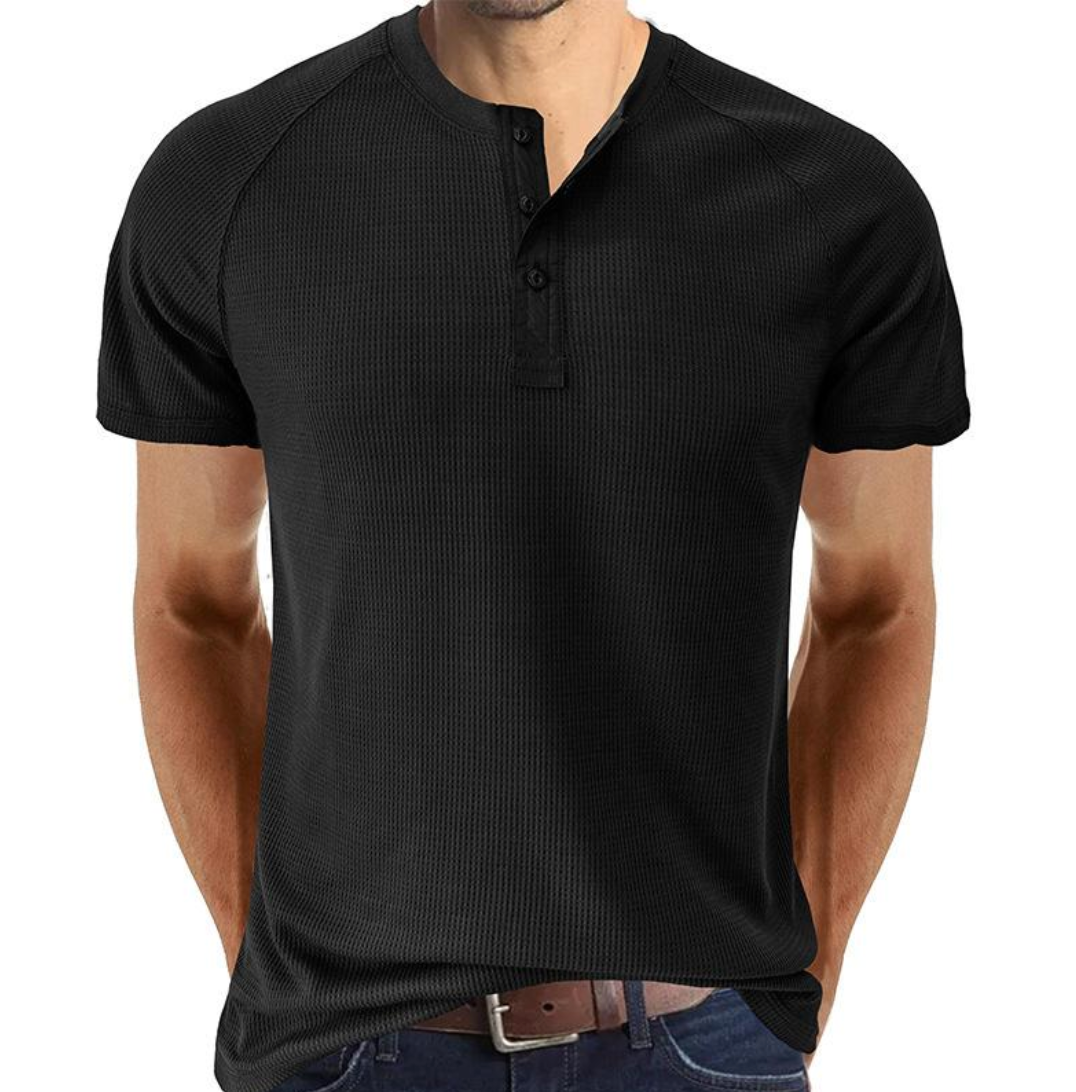 Hamish - Button-Placket Henley Shirt