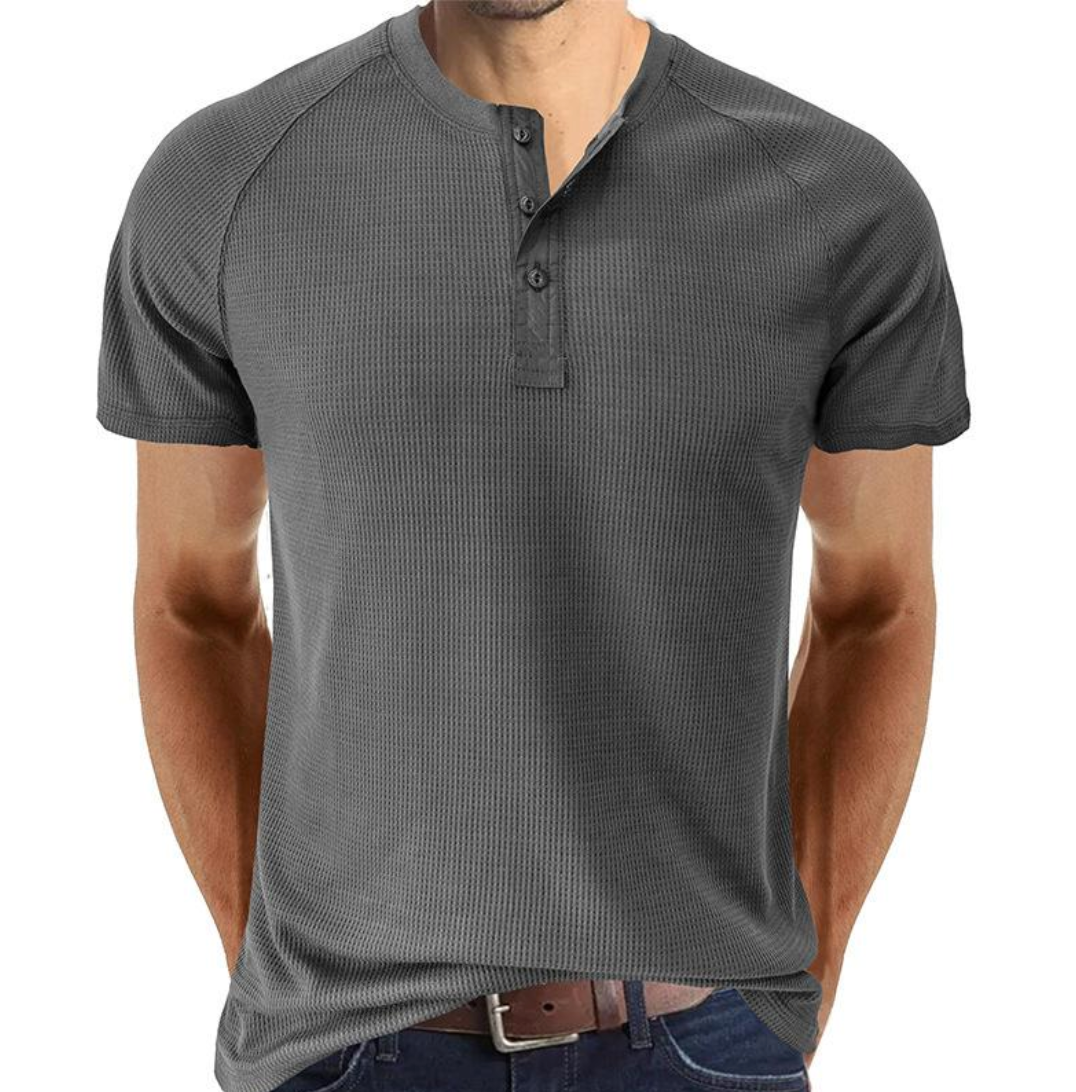 Hamish - Button-Placket Henley Shirt