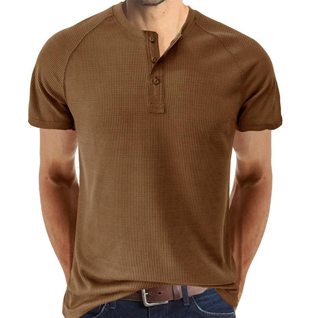 Hamish - Button-Placket Henley Shirt