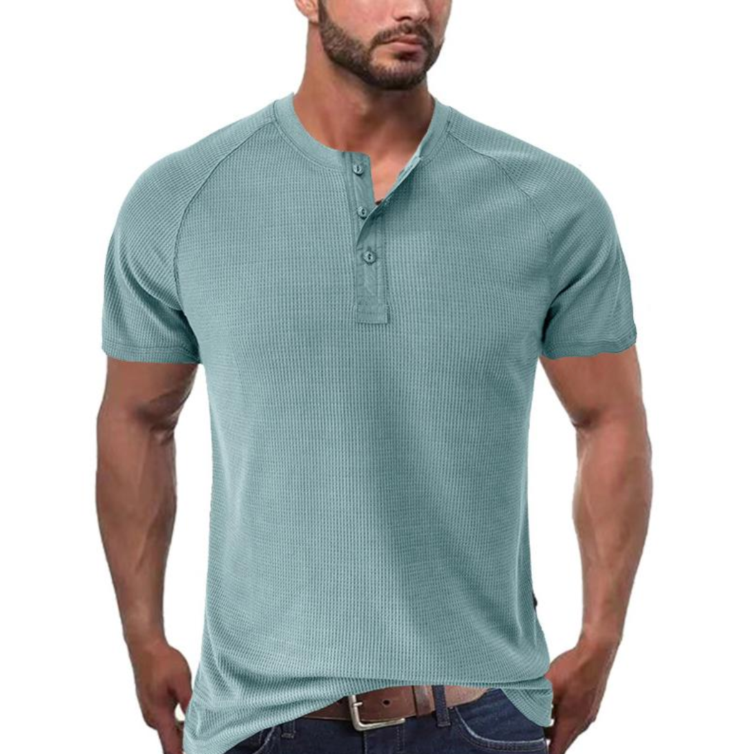 Hamish - Button-Placket Henley Shirt
