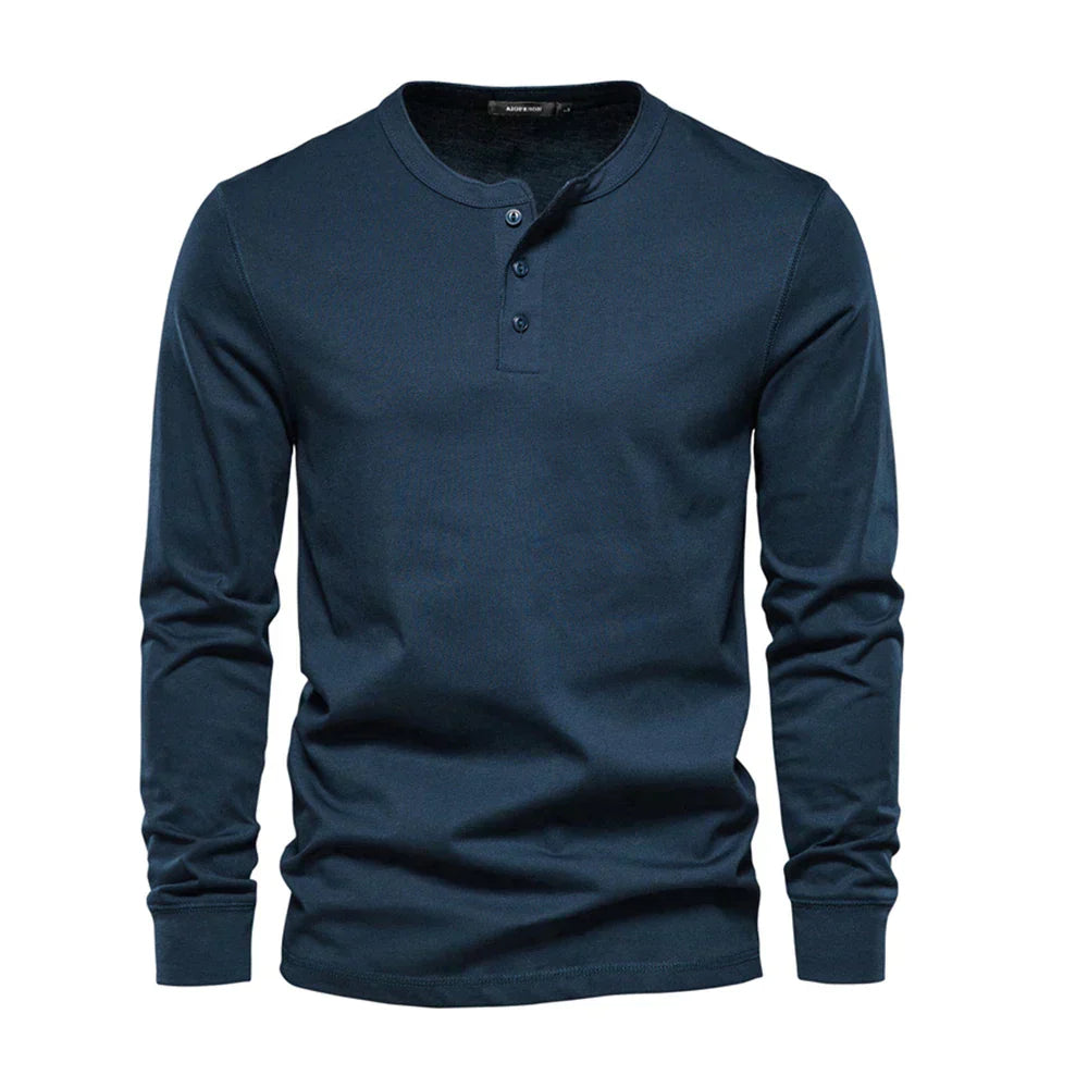 Owen - Breathable Soft-Blend Henley Shirt