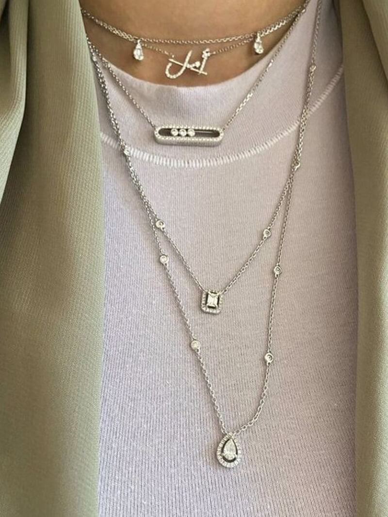 Olivia - Floating Stone Necklace