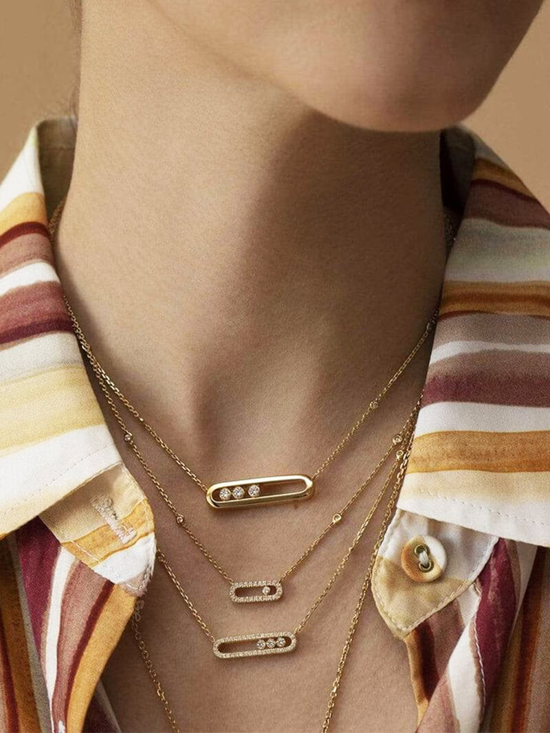 Olivia - Floating Stone Necklace