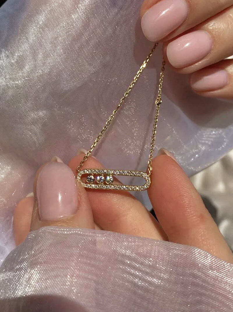 Olivia - Floating Stone Necklace