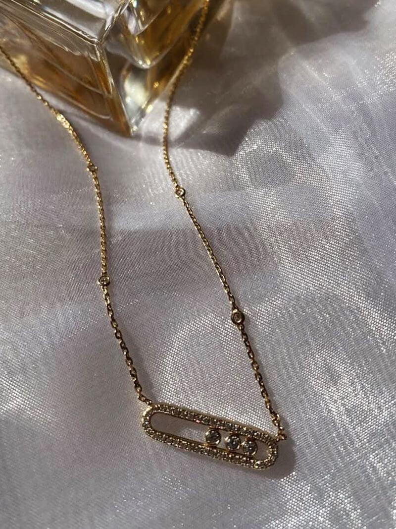 Olivia - Floating Stone Necklace
