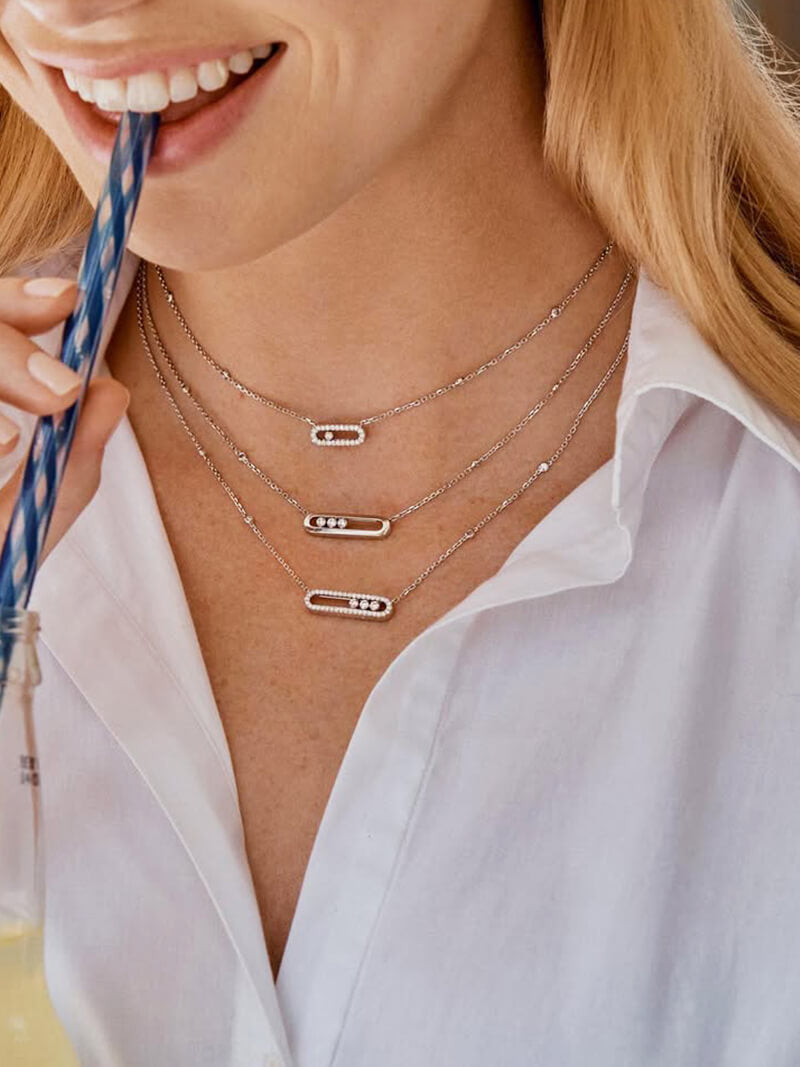 Olivia - Floating Stone Necklace