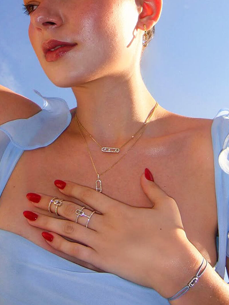 Olivia - Floating Stone Necklace