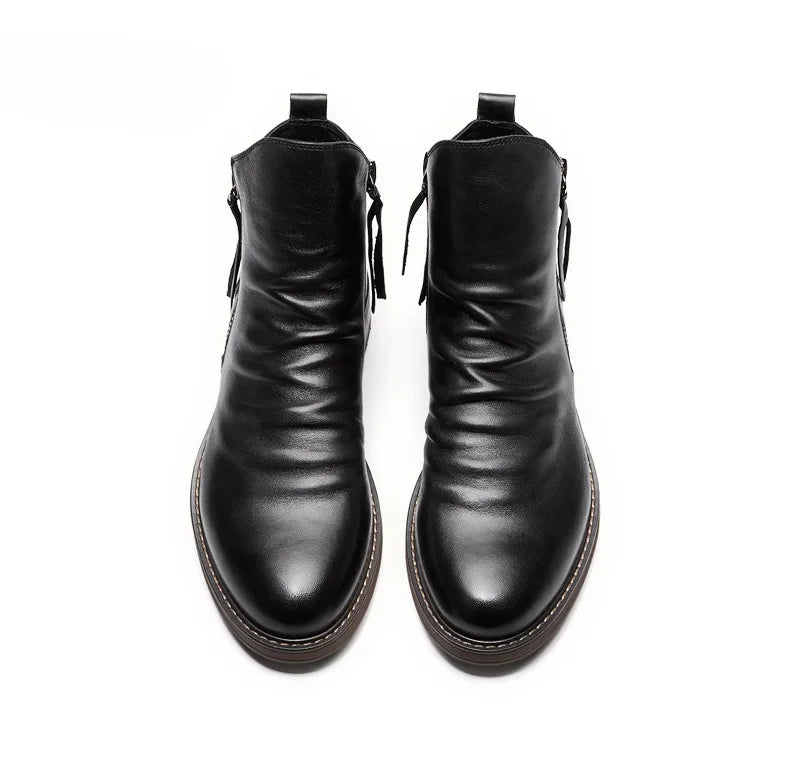 Toby - Faux Leather Chelsea Boots