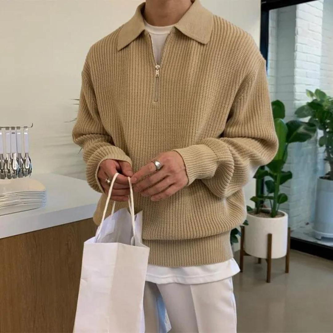 Riley - Mixed-Knit Jumper