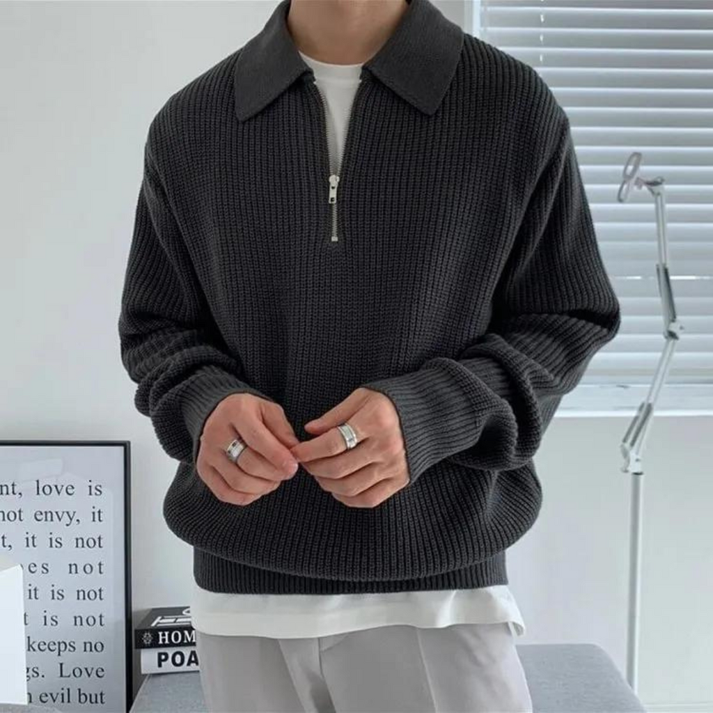 Riley - Mixed-Knit Jumper
