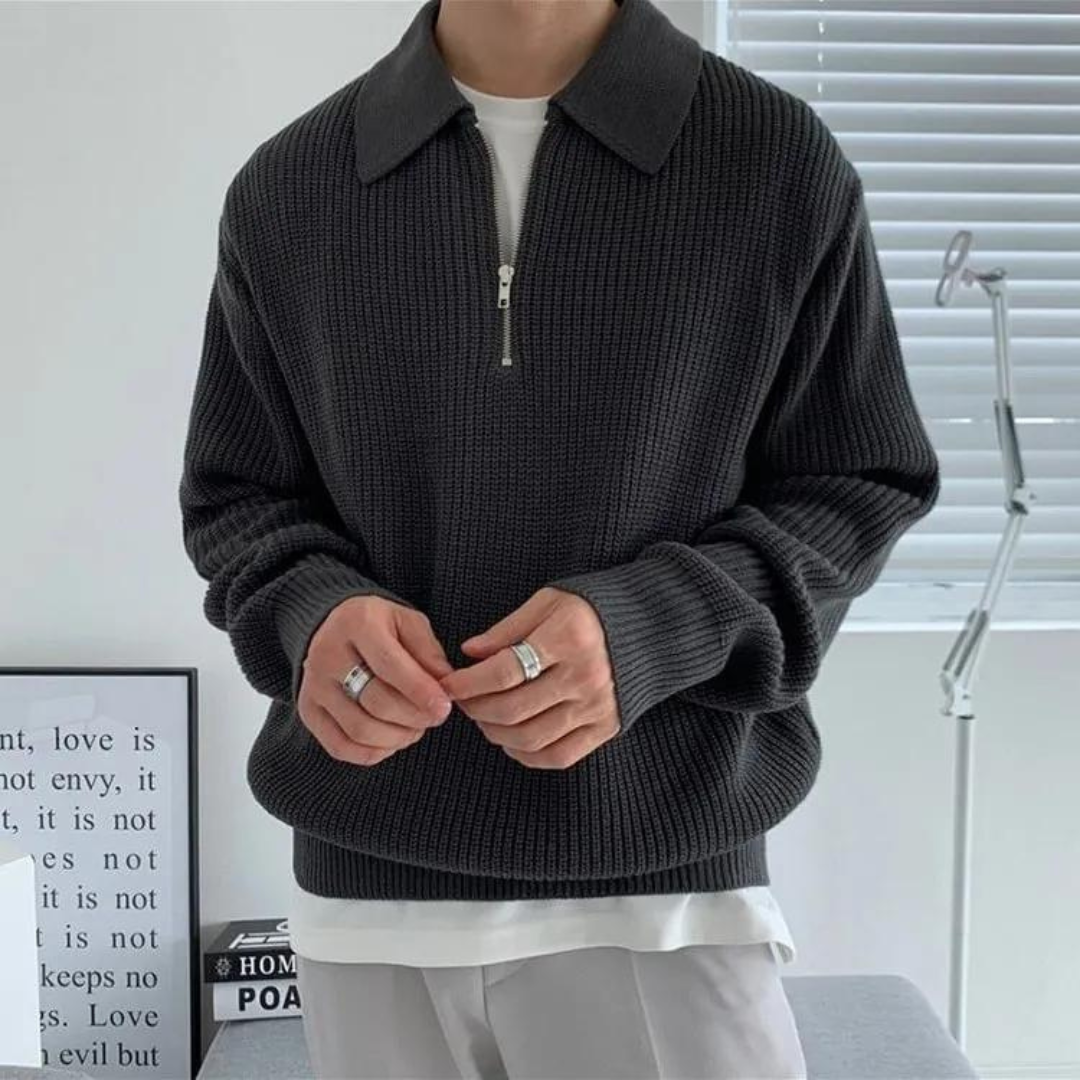 Riley - Mixed-Knit Jumper