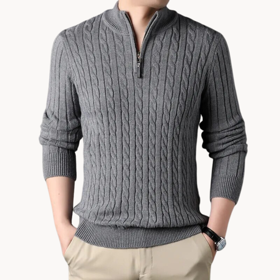 Samuel - Short-Zip Knit Jumper