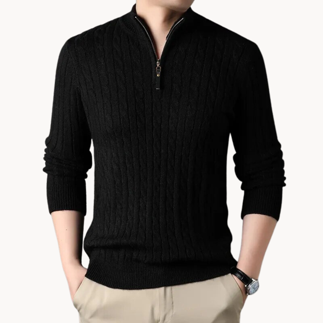 Samuel - Short-Zip Knit Jumper