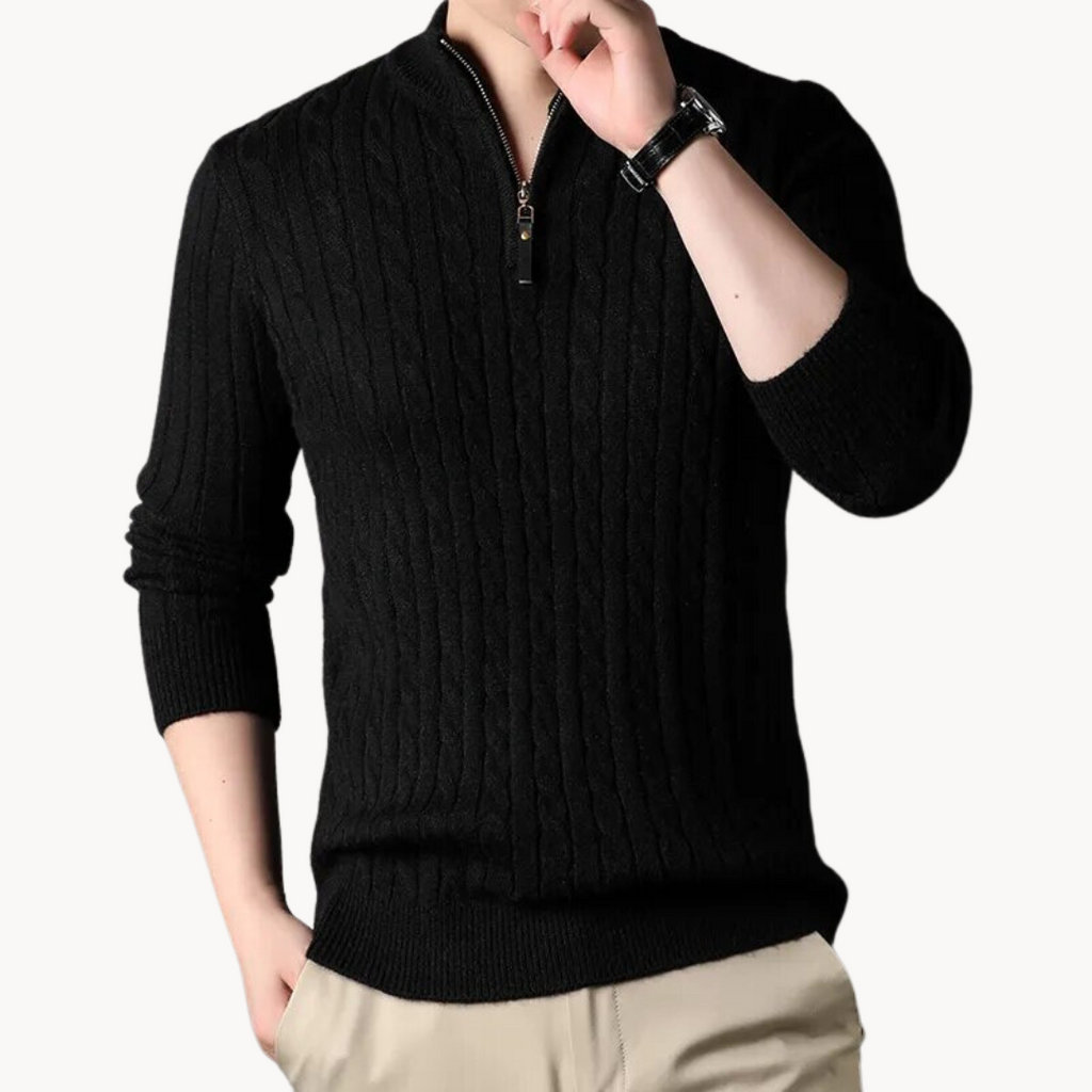 Samuel - Short-Zip Knit Jumper