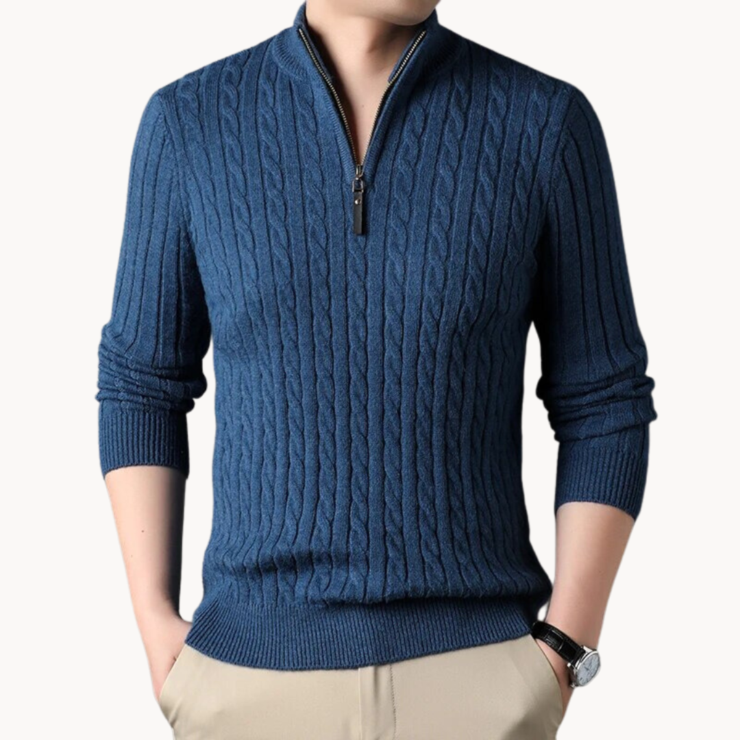 Samuel - Short-Zip Knit Jumper