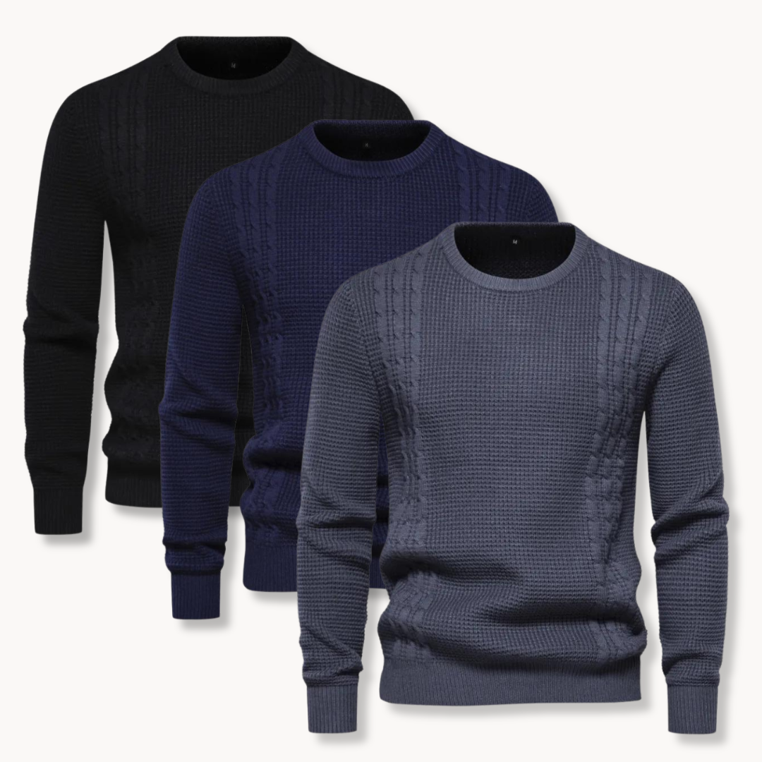 Dylan - Patchwork Knit Jumper