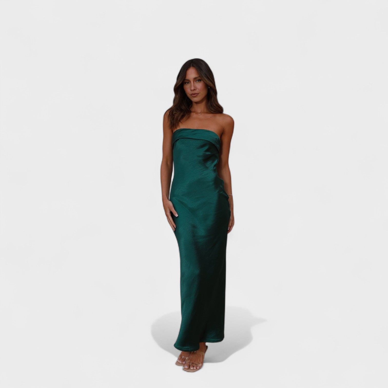 Florence - Sleeveless Satin Evening Dress