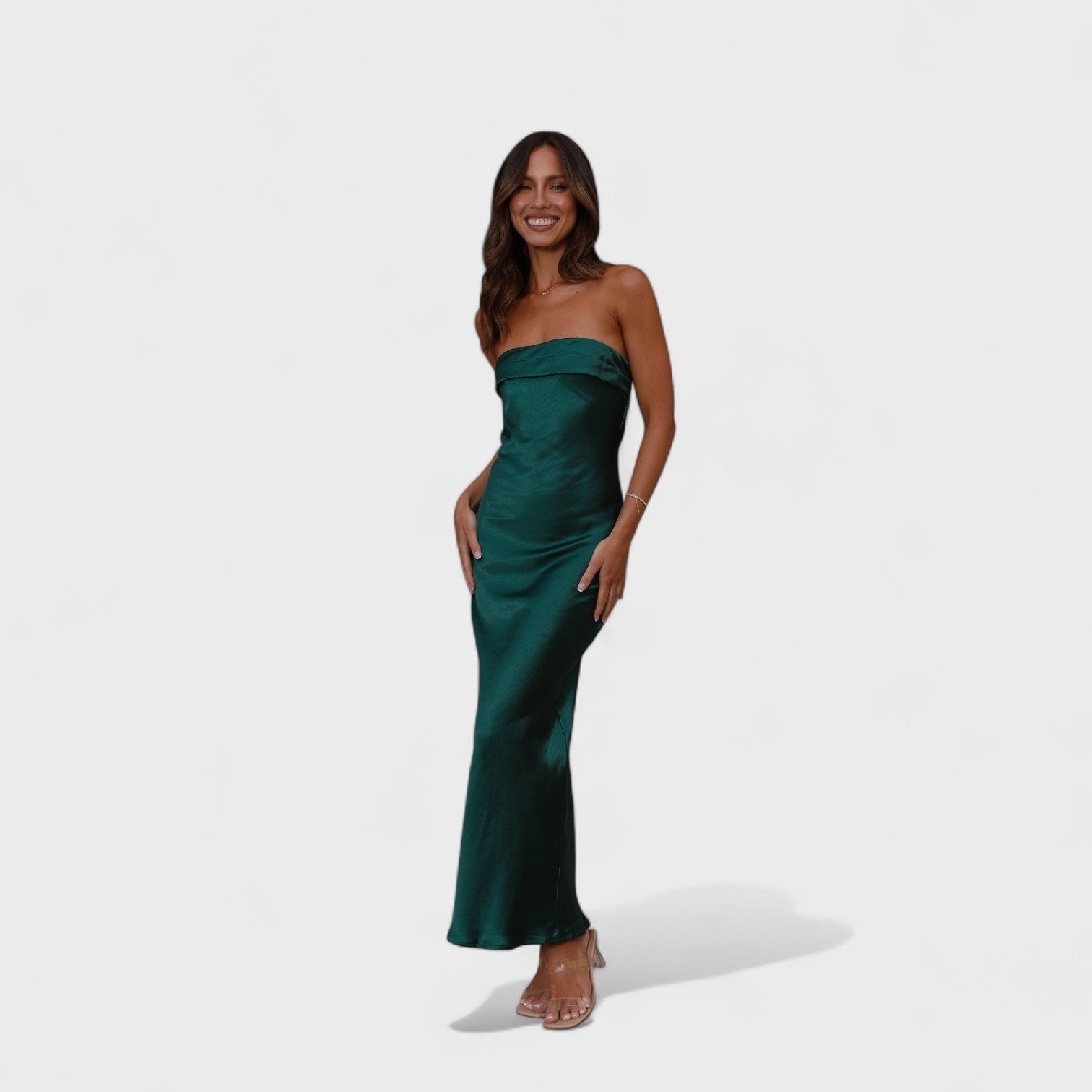 Florence - Sleeveless Satin Evening Dress