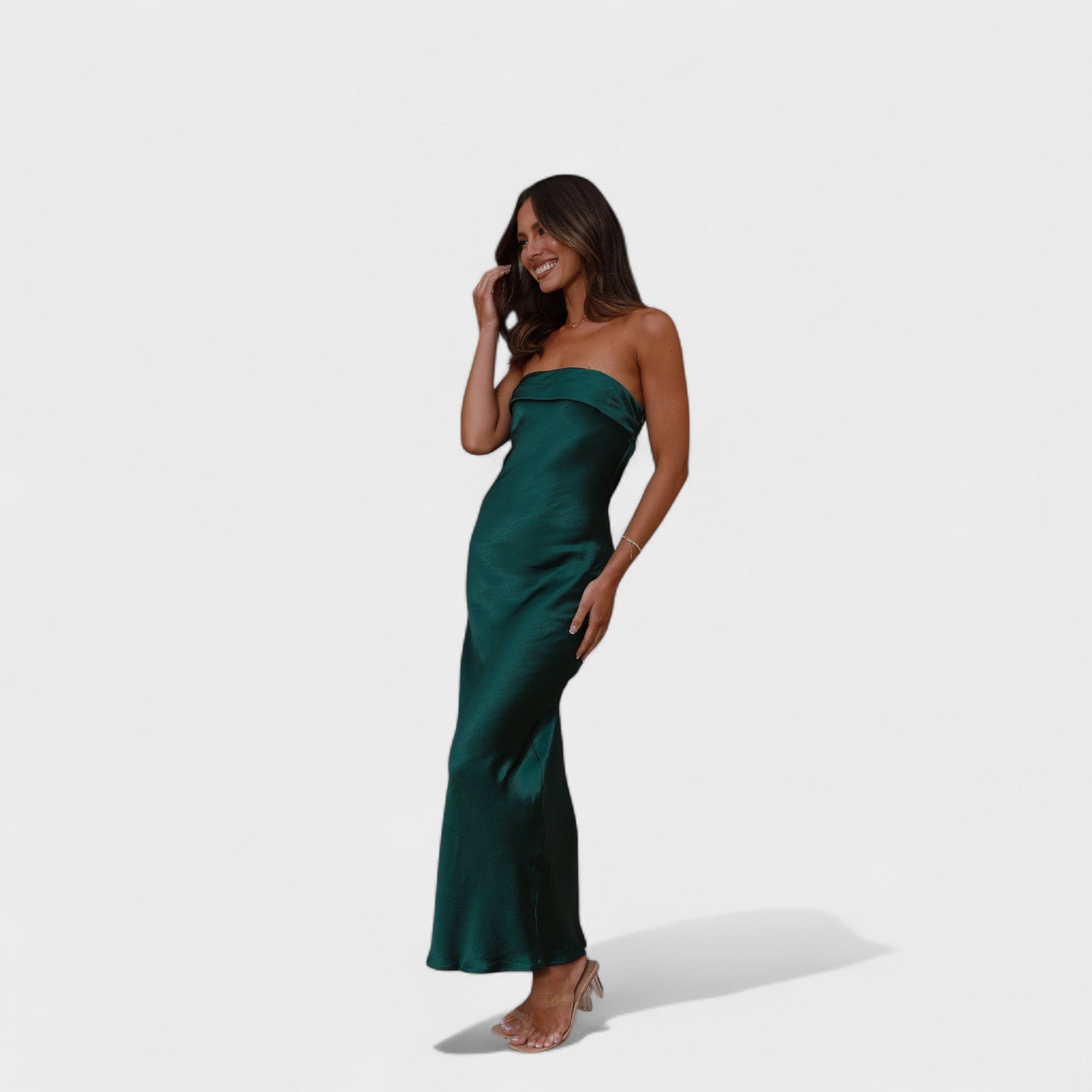 Florence - Sleeveless Satin Evening Dress