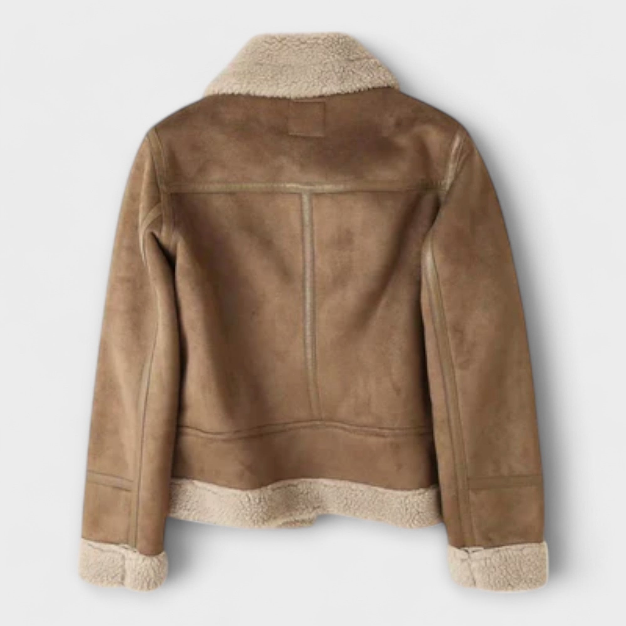 Kendall - Faux Suede Aviator Coat