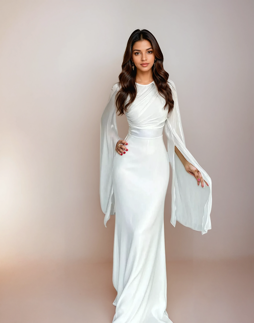 Isabella - Long Satin Dress