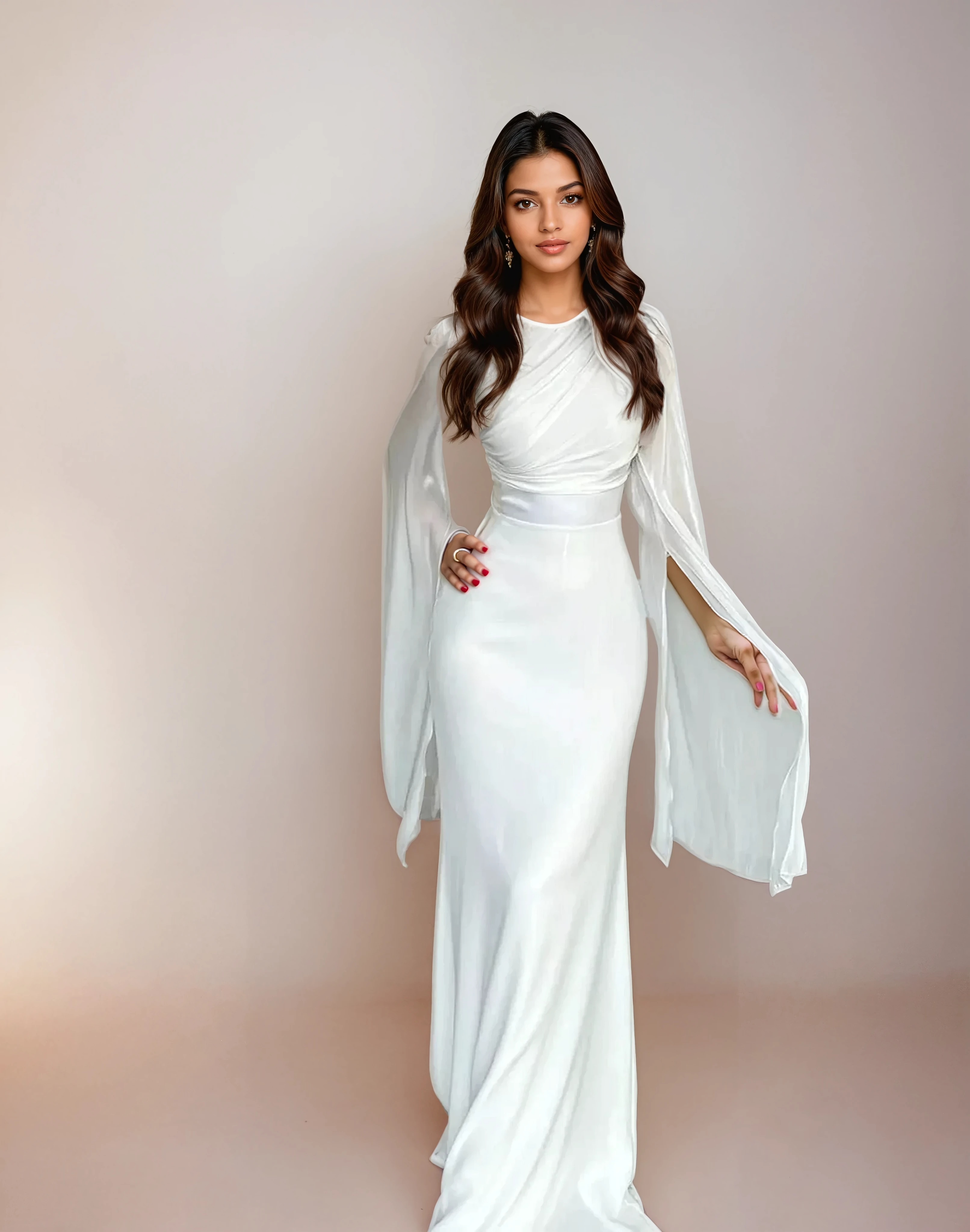 Isabella - Long Satin Dress