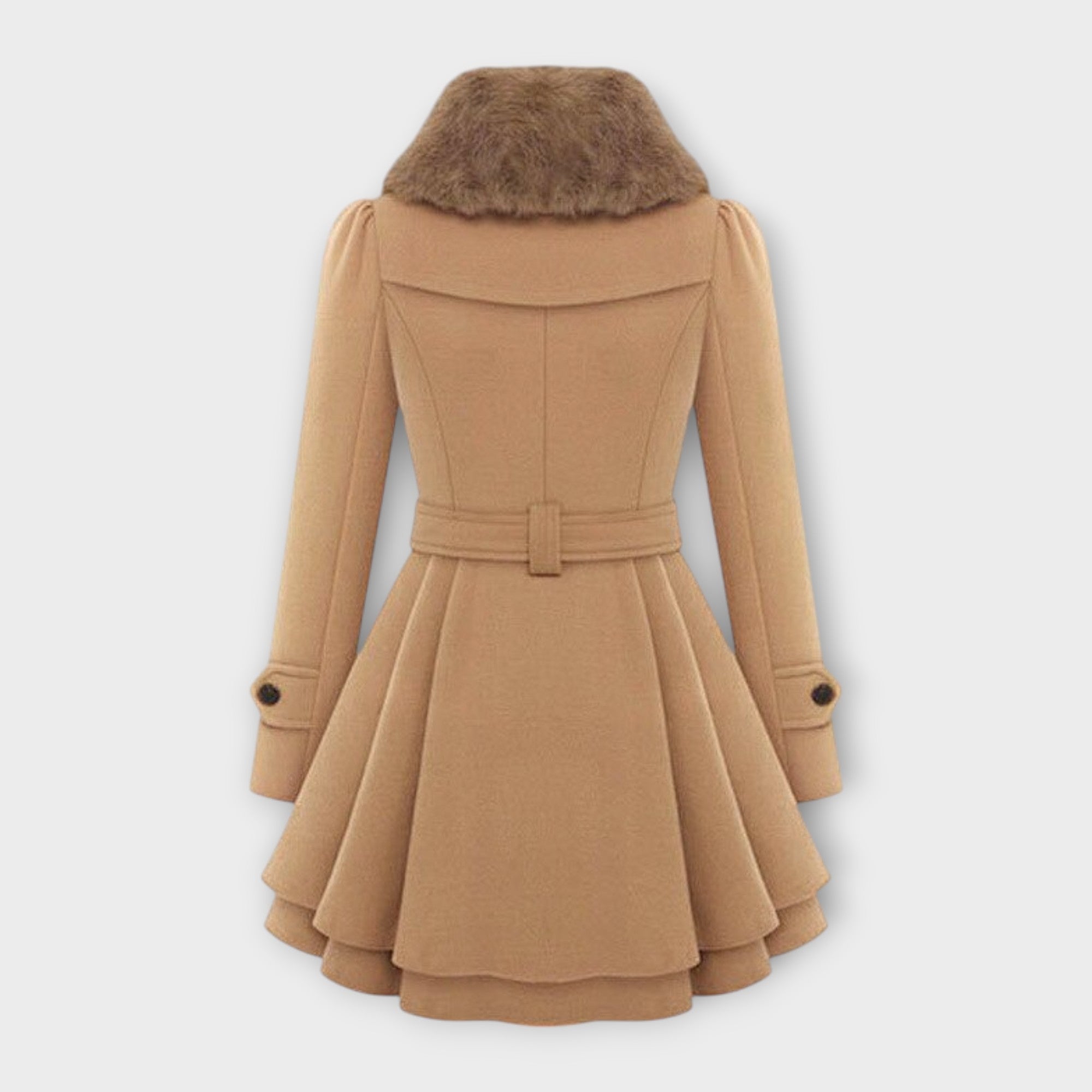 Tess - Elegant Coat with Faux Fur
