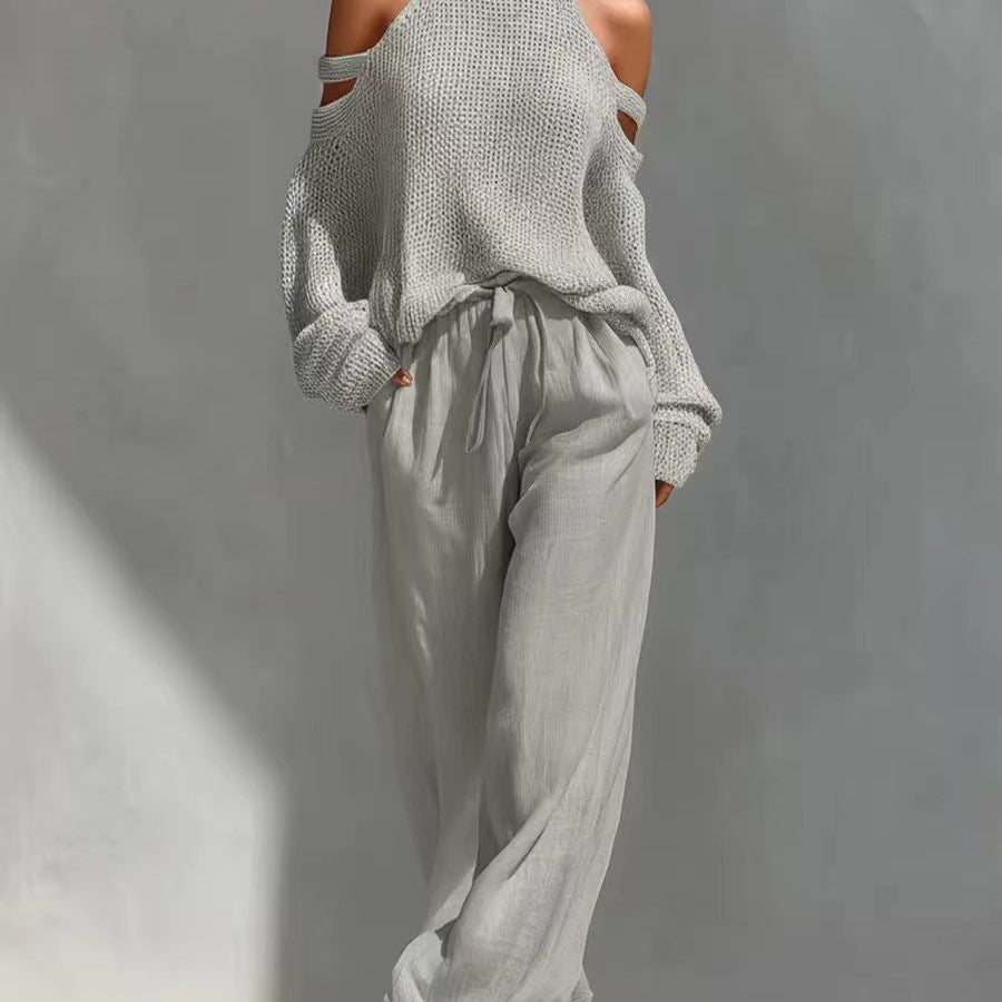Fashion Knit and Linen Set