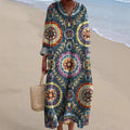 Isabelle - Boho Dress with Ethnic Print