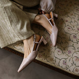 Serelle | Leather Slingback Heels