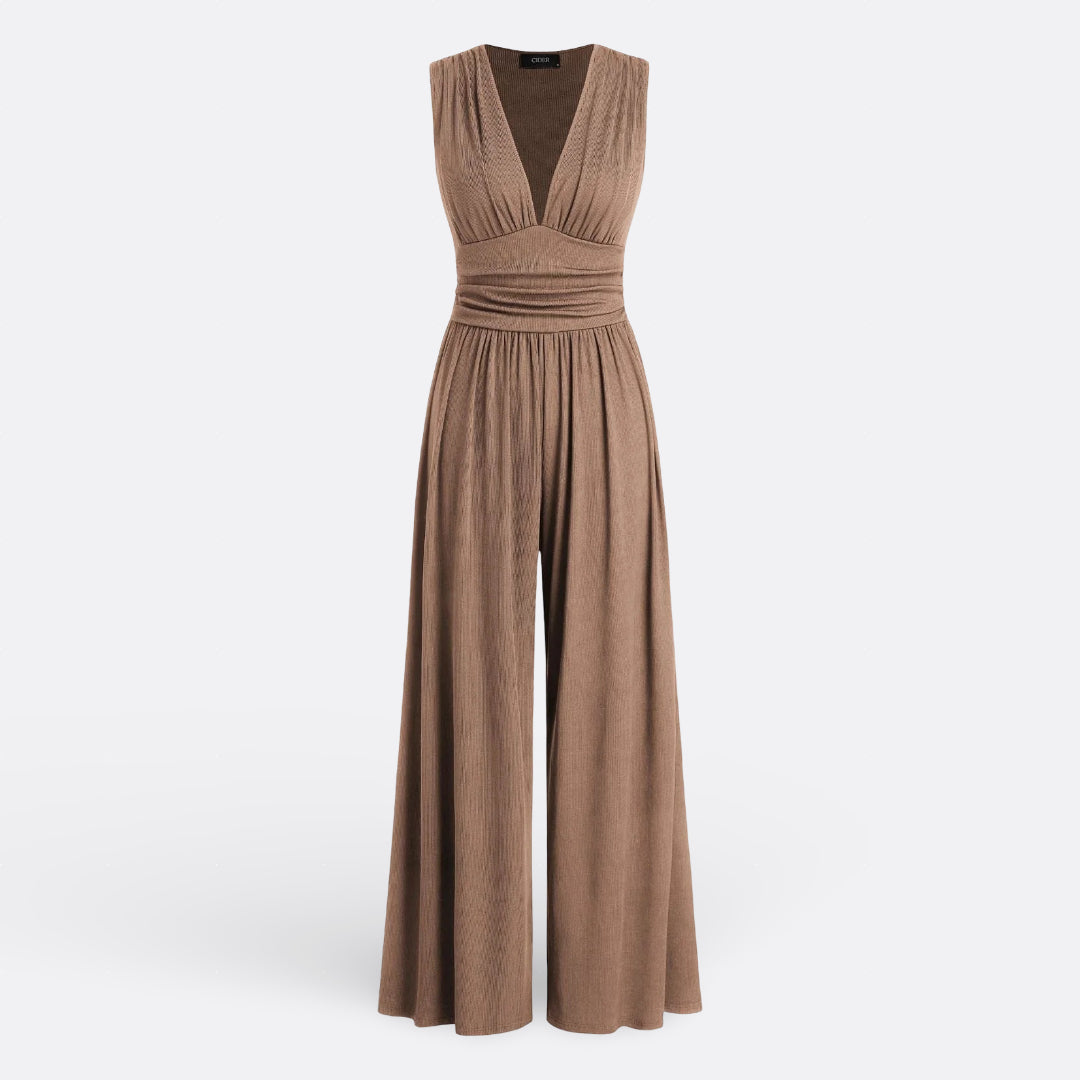Hannah - Sleeveless Wide-Leg Jumpsuit