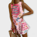 Inês - Mini Pink Dress Miraba Print