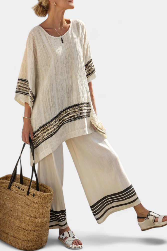 Noémia - Elegant Linen and Bamboo Set