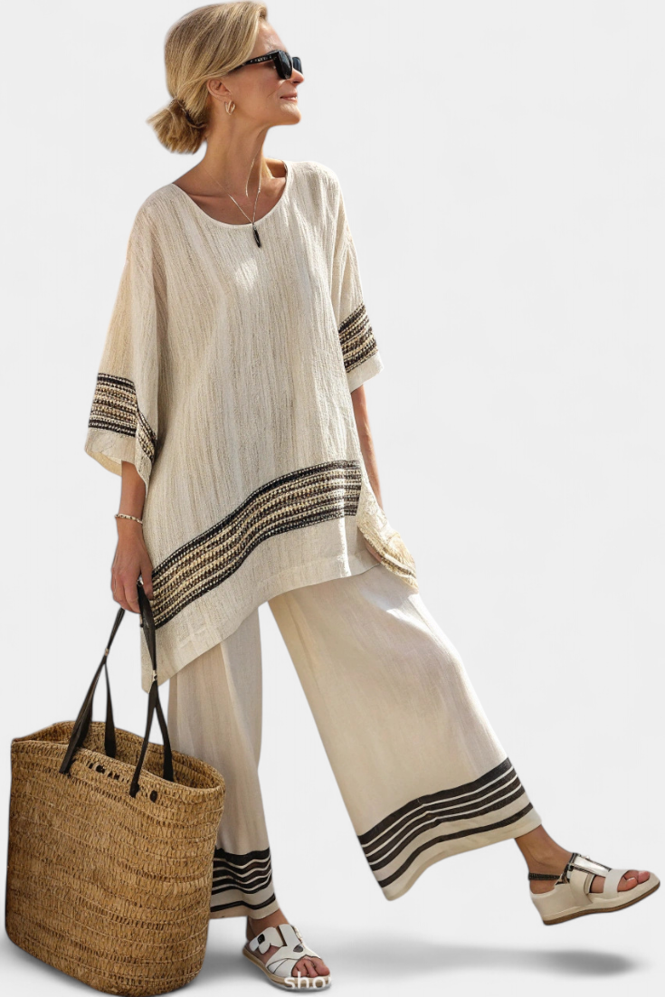 Noémia - Elegant Linen and Bamboo Set