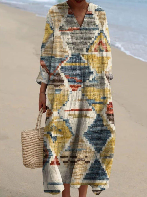 Lucy - Bohemian-Inspired Dress with Ethnic Prints