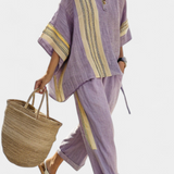 Lori - Boho Linen and Bamboo Set