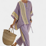 Lori - Boho Linen and Bamboo Set