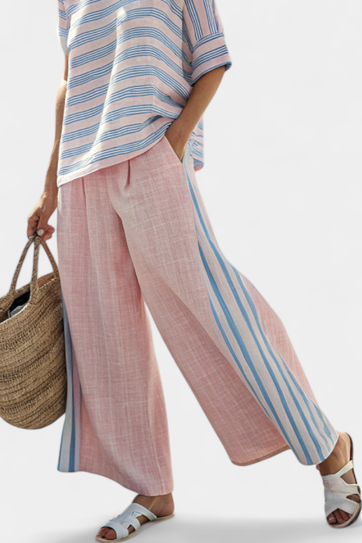 Cecília - Bamboo Linen Set in Pink