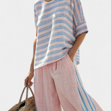 Cecily - Bamboo Linen Set in Pink
