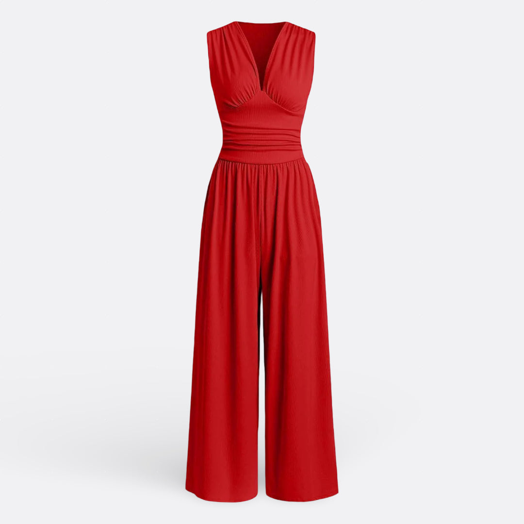 Hannah - Sleeveless Wide-Leg Jumpsuit