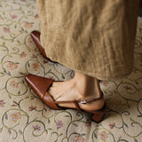 Serelle | Leather Slingback Heels