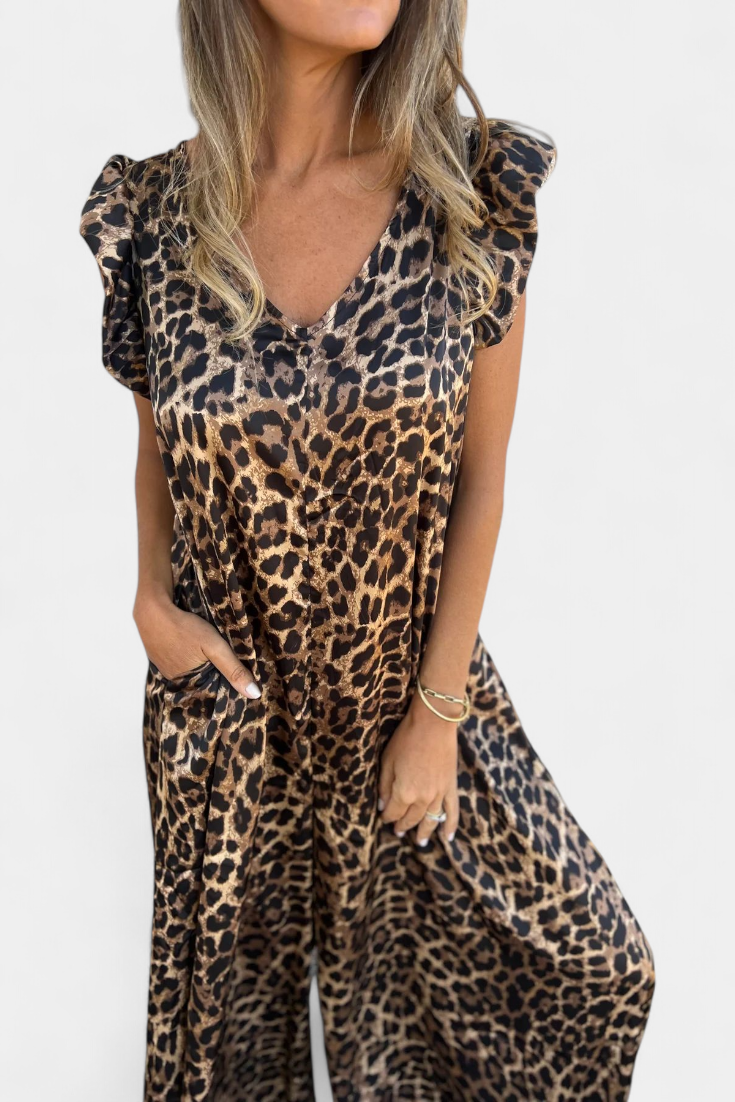 Isela | Leopard Print Jumpsuit