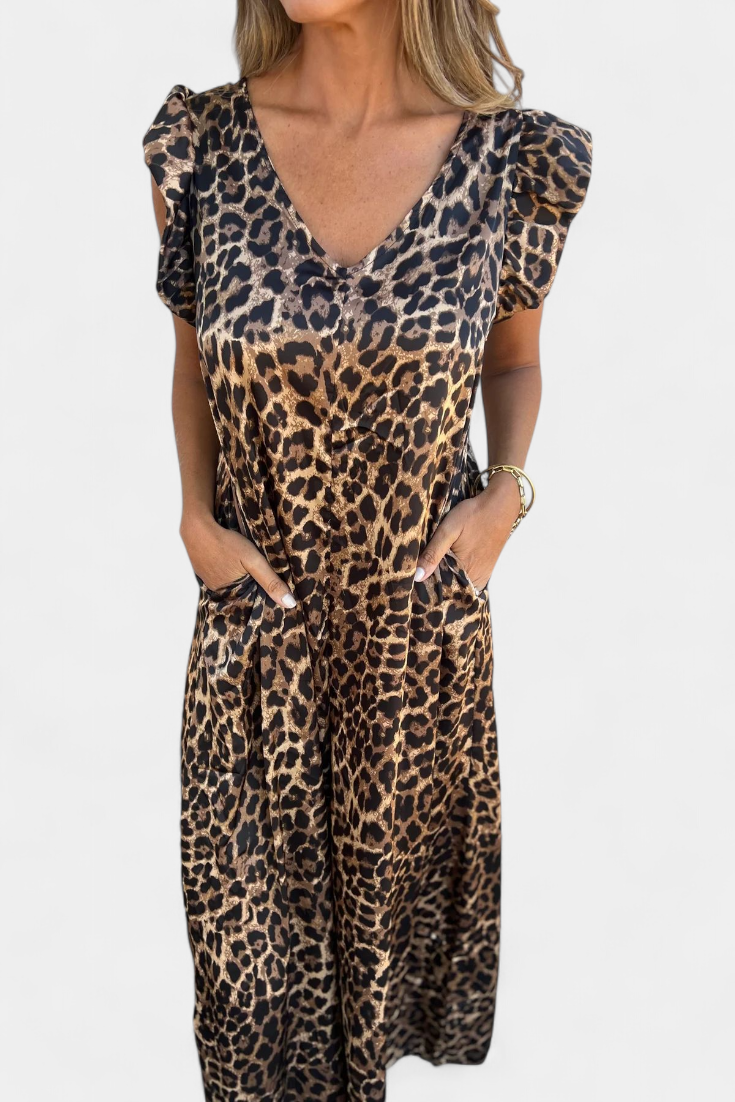 Isela | Leopard Print Jumpsuit
