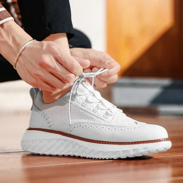 Angus - Oxford Faux Leather Sneakers