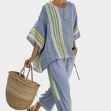 Lori - Boho Linen and Bamboo Set