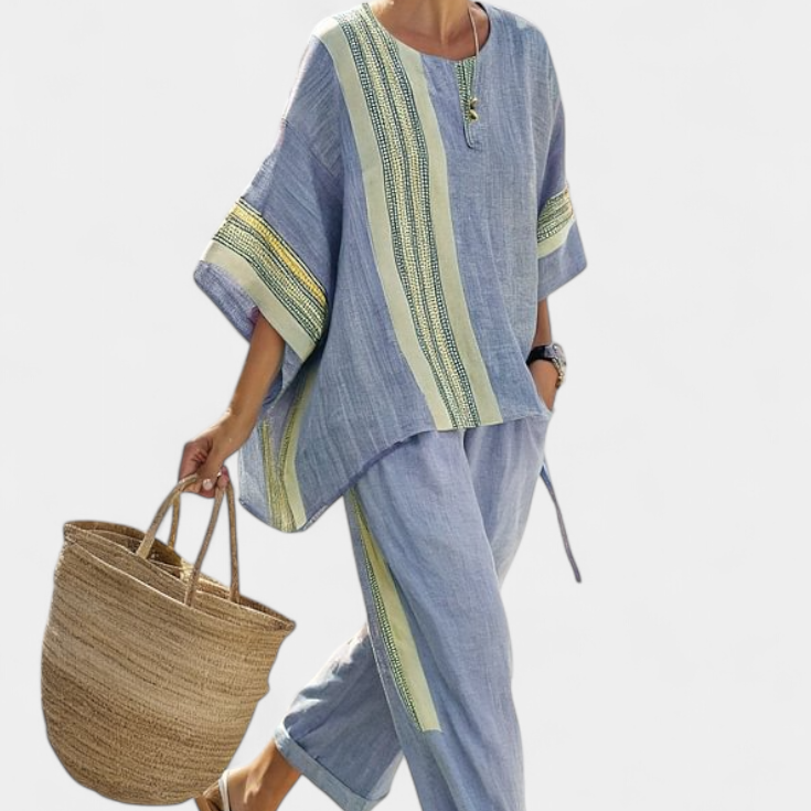 Lori - Boho Linen and Bamboo Set