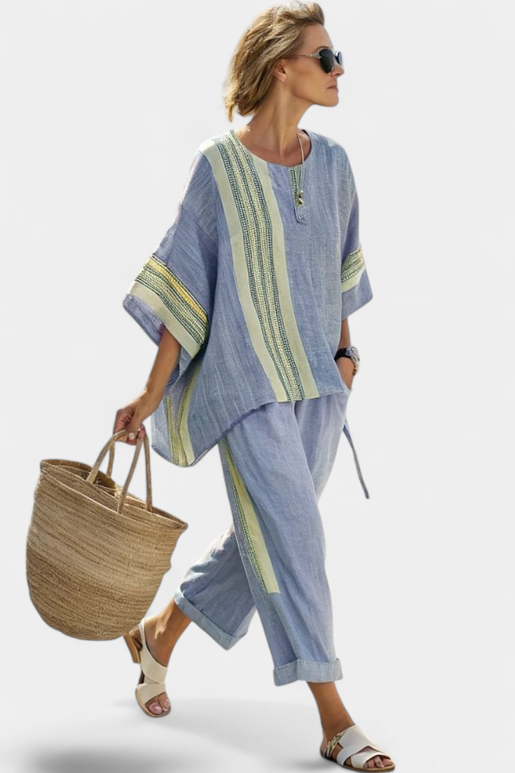 Lorena - Boho Linen and Bamboo Set