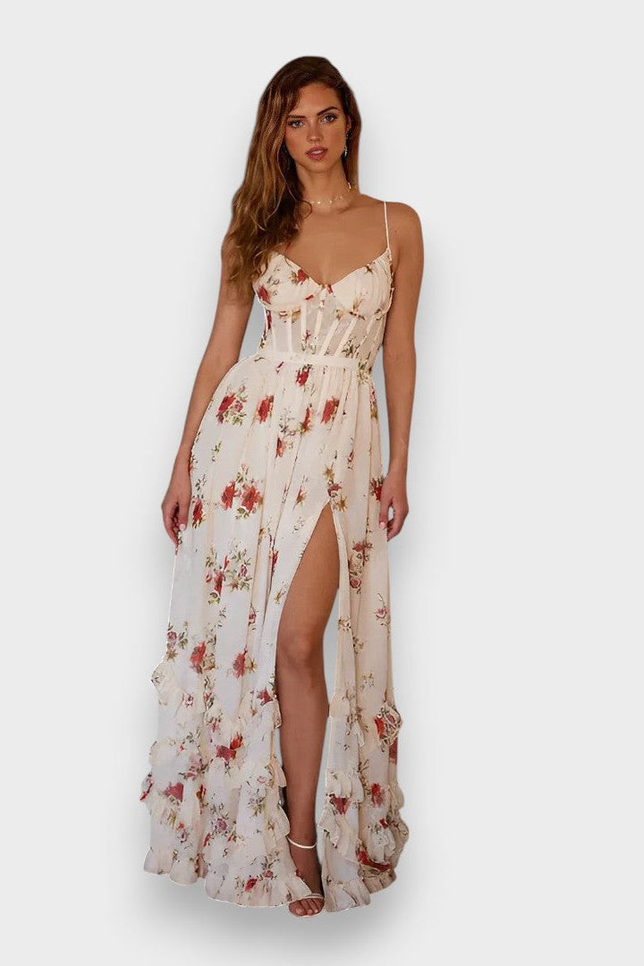 Sonia - Floral Pattern Midi Dress