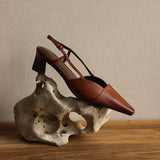 Serelle | Leather Slingback Heels